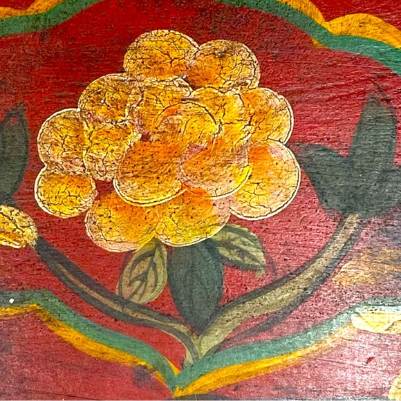 Hand Painted Antique Replica Wooden Box - Picture 4 of 7